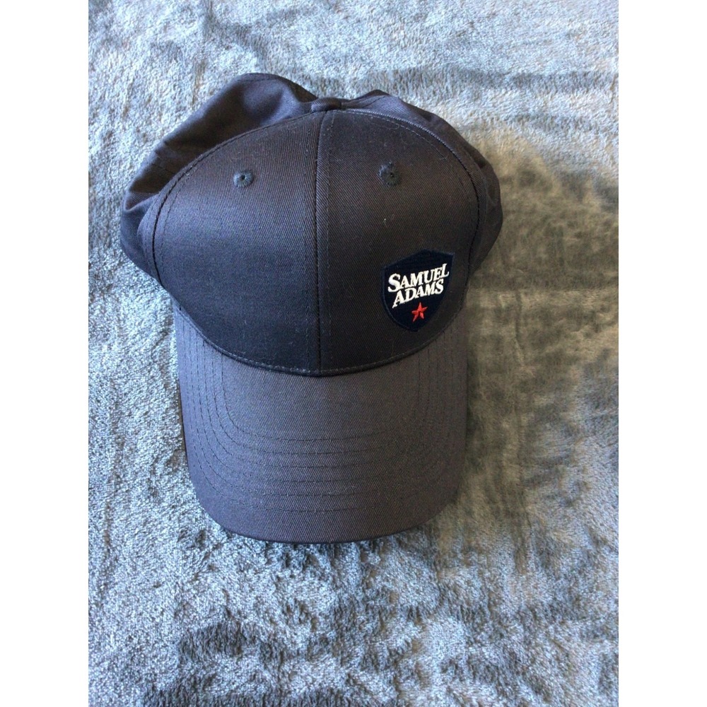 Samuel Adams in White on Navy Blue w Red‎ Star on Gray Hat Cap Snapback